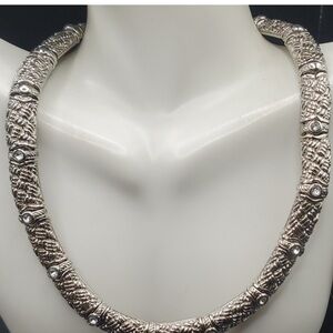 Retired rare premiers designs collar necklace stunning Baguette crystal.